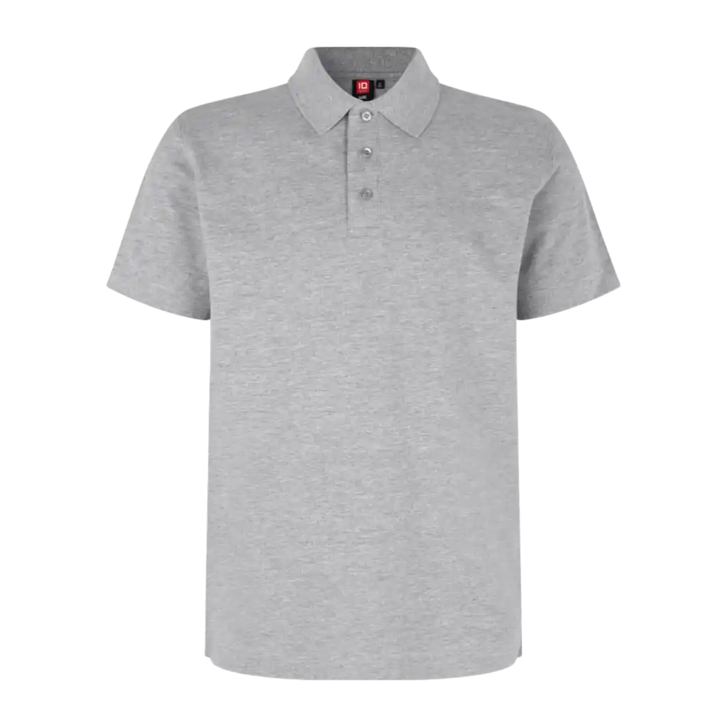 Polo paita Stretch ID 0525-Grey Melange-ZigiZagi