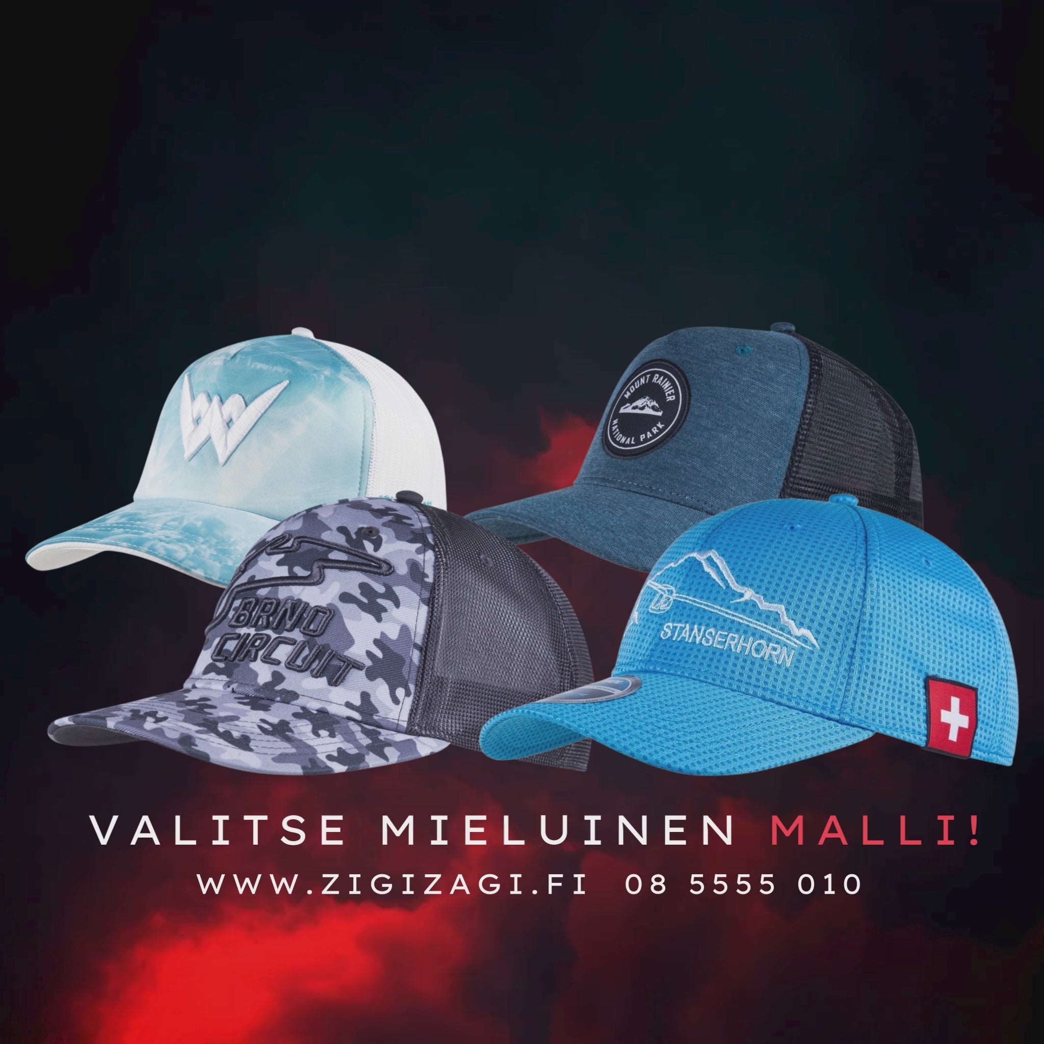 Custom lippis! Helppo tilaus kauttamme ZigiZagi