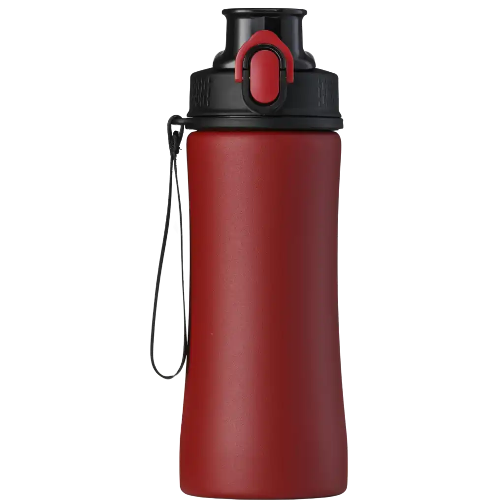 Punainen PRIMO-teräspullo (550 ml) ergonomisella muotoilulla – käytännöllinen henkilöstölahja