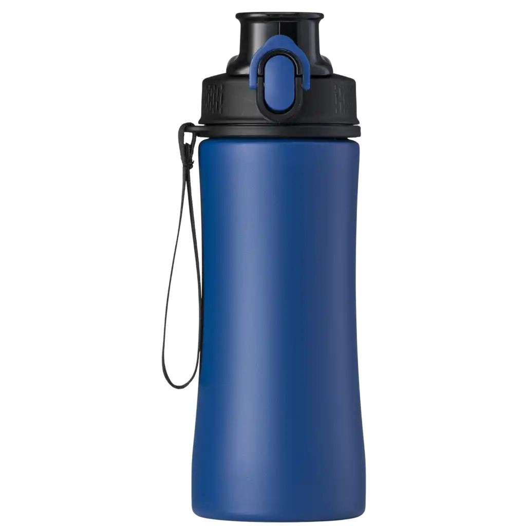 Vaaleansininen PRIMO-teräspullo (550 ml) one-click-korkilla – raikas kesälahja