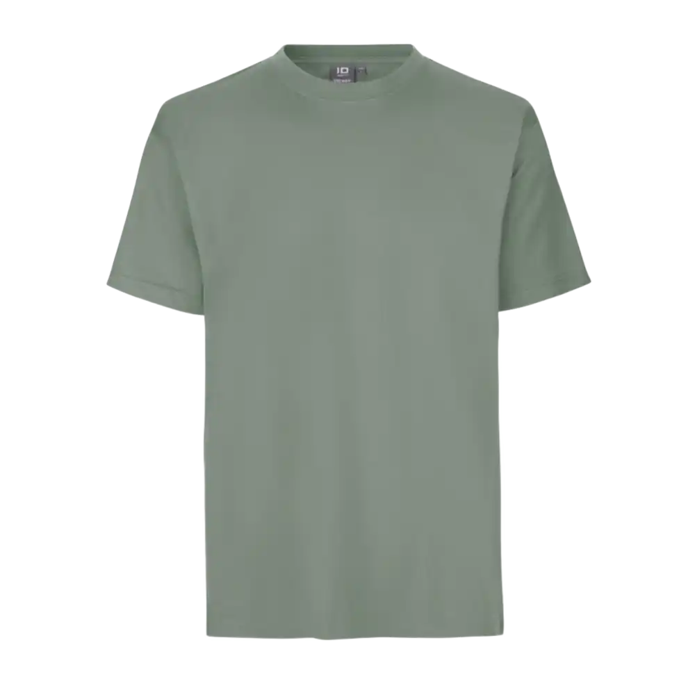 PRO Wear T-shirt 0310 Dusty Green – kestävä teollisuuspesun T-paita omalla logolla, Water Transfer -painatus ja ISO 15797 -sertifiointi