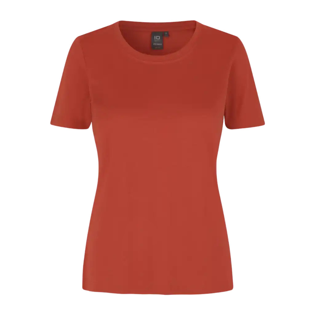 PRO Wear T-shirt 0317 Coral – kevyt ja kestävä PRO Wear by ID® naisten työpaita omalla logolla, 80 °C pesun kestävä