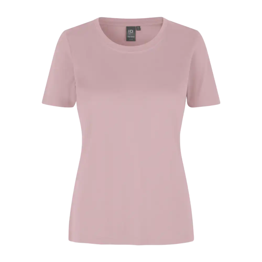 PRO Wear T-shirt 0317 Dusty Pink – pehmeä ja vastuullinen naisten T-paita logolla, OEKO-TEX® Annex 6 Class 1 hyväksytty
