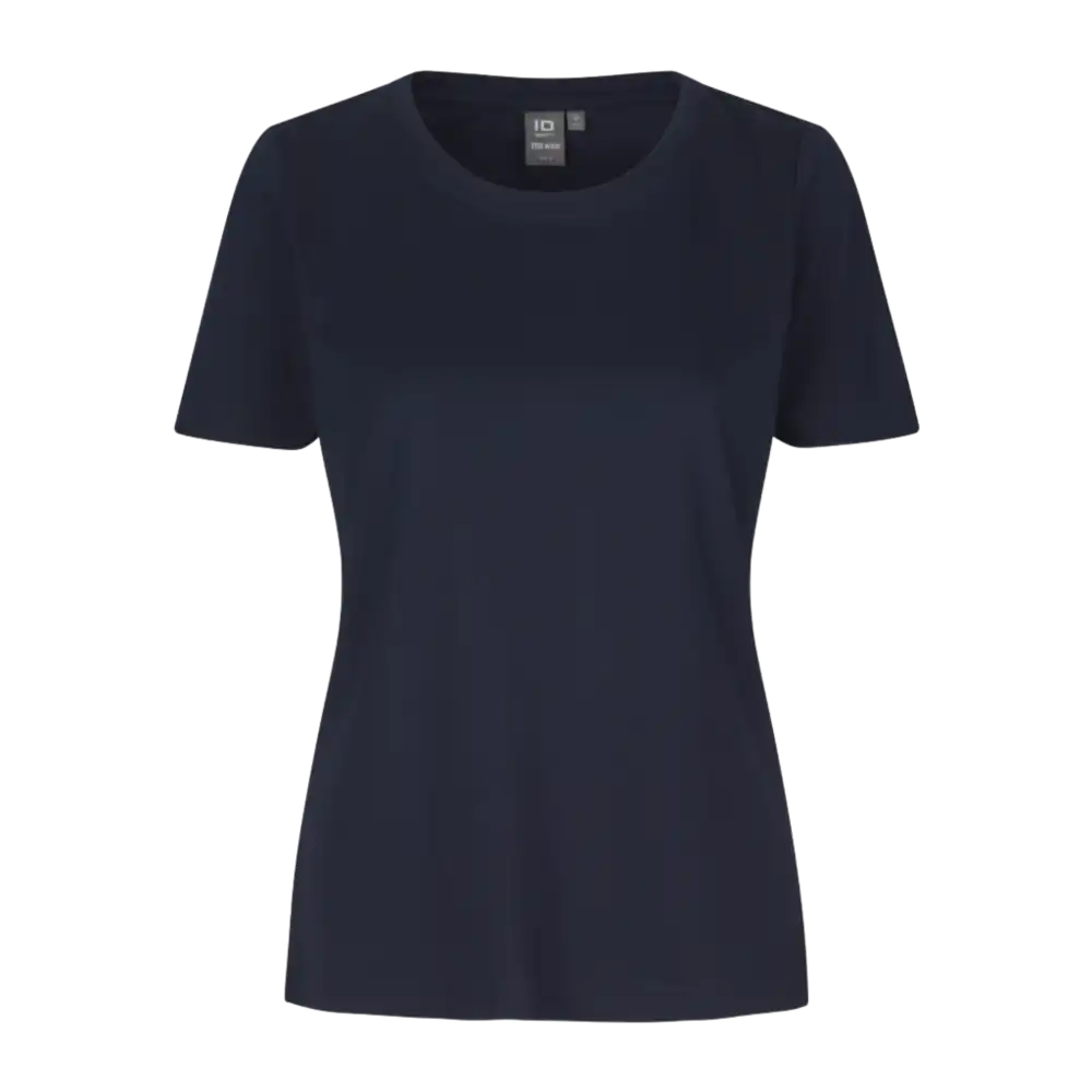 PRO Wear T-shirt 0317 Navy – teollisuuspesun ja rumpukuivauksen kestävä naisten T-paita omalla logolla, Water Transfer -logopainatus