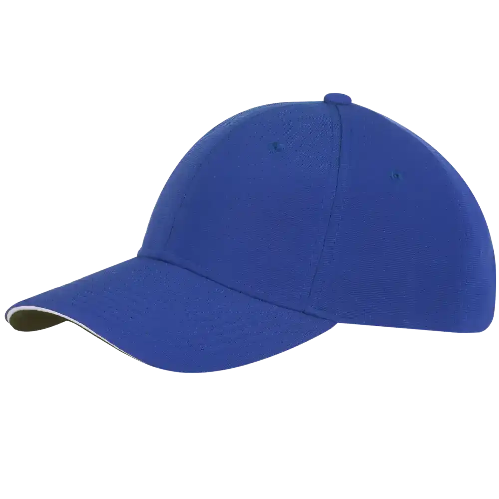 Ribbed lippis omalla logolla, väri Royal Sininen