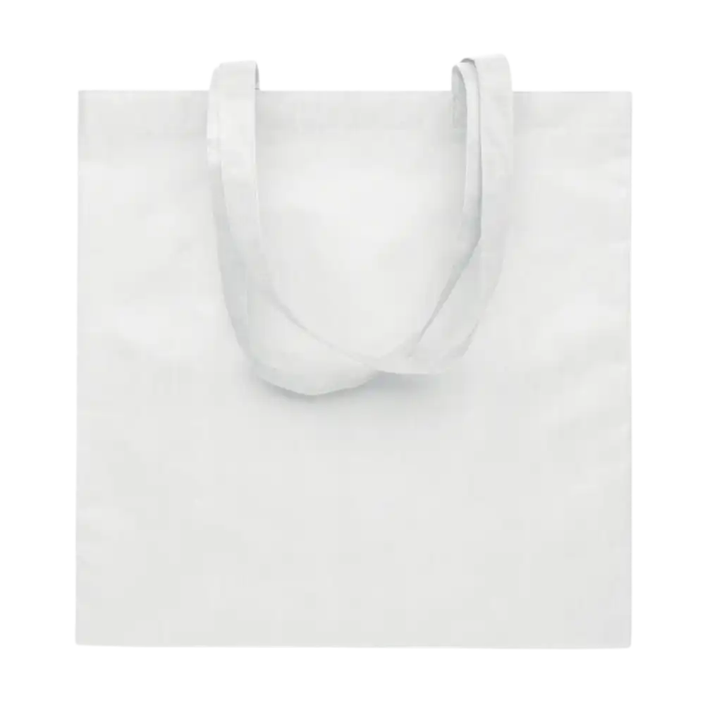 RPET-kuitukankaasta 80 gr/m² ostos- ja rantakassi alk. 1.05€ - White - Messut