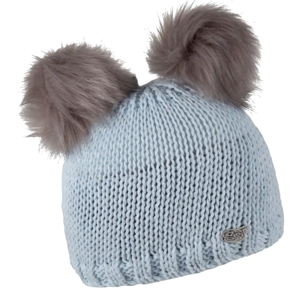 Sabbot Irenka SA1159 – lasten kaksitupsuinen fleecevuorattu pipo, vaalea turkoosi