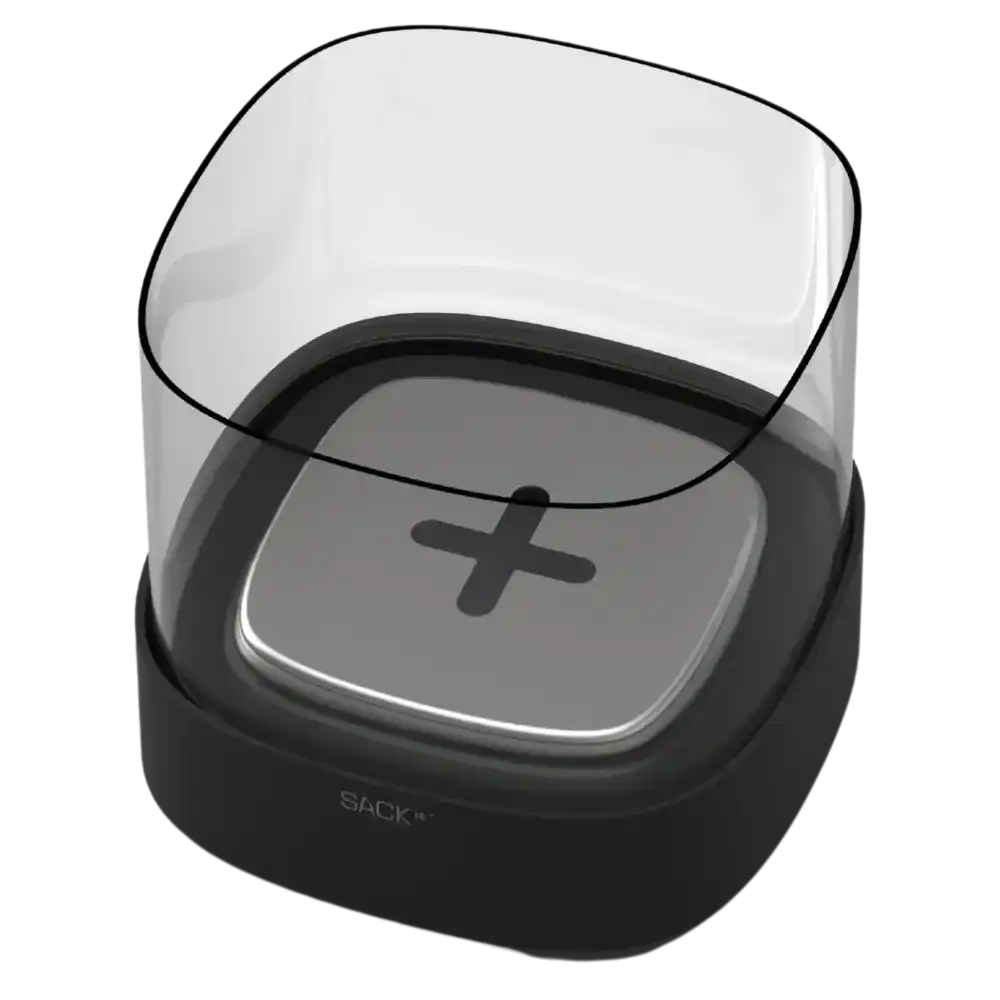 SACKit Bio Lamp Ø14 ylhäältä kuvattuna, näkymä polttimeen ja lasiin