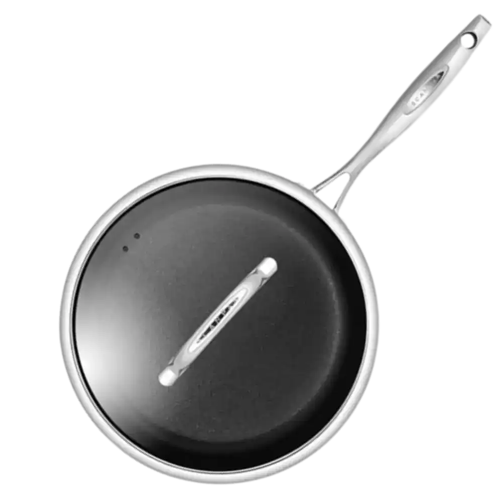 Laadukas Scanpan HaptIQ 28cm paistinpannu ja siihen kuuluva lasikansi