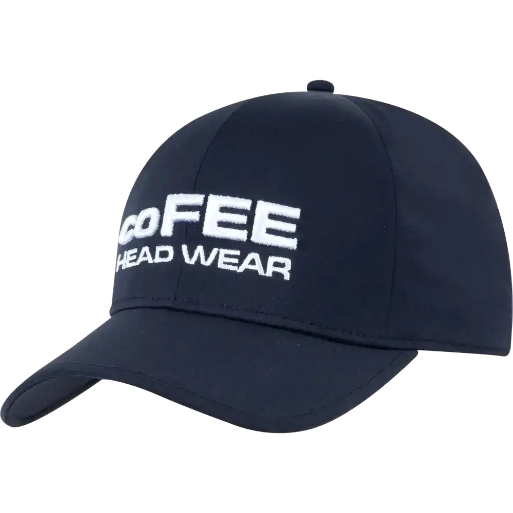 Seam sealed lippalakki brodeerattu omalla logolla.