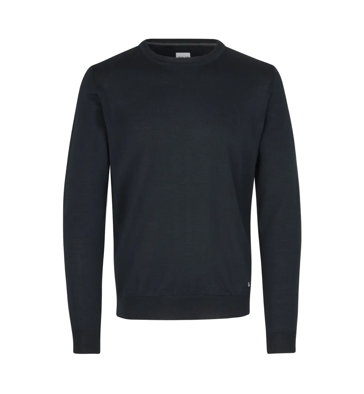 SEVEN SEAS The Knit S650 miesten pyöreäpääntieinen merinovillasekoiteneule, tummansininen, edestä
