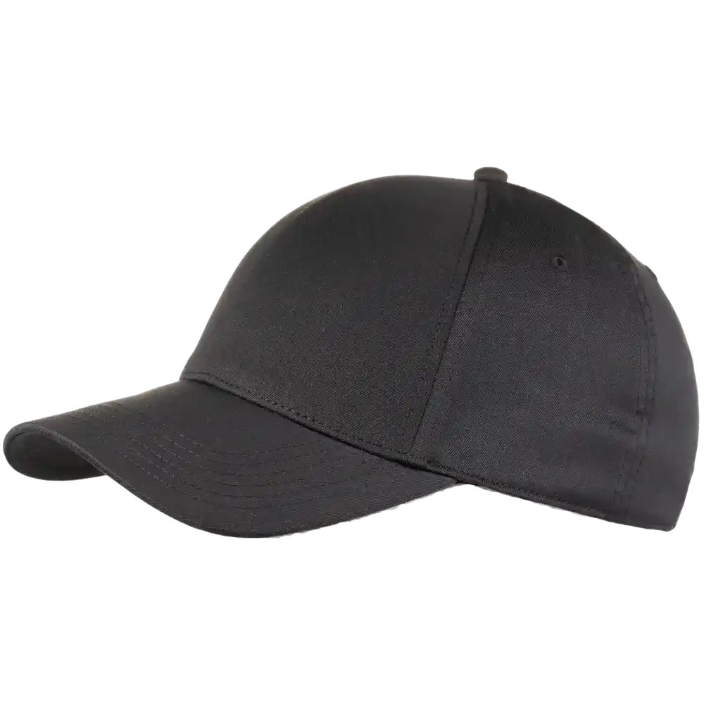 Musta Cofee Caps SMOOTH Performance lippalakki omalla logolla. Lippalakissa on kaareva lippa ja matala profiili.