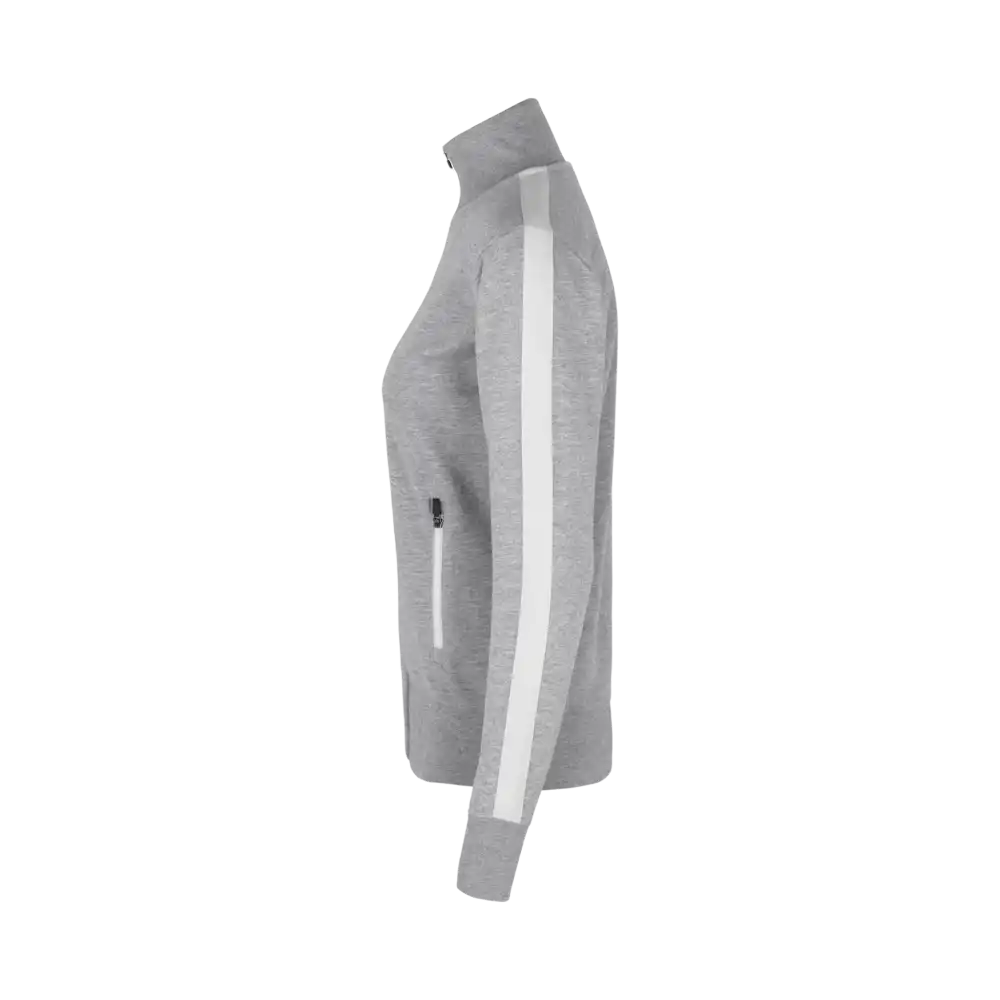 Grey melange naisten collegetakki omalla logolla â sivulta