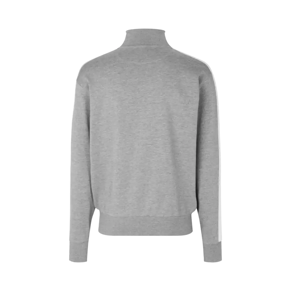 Grey melange collegetakki omalla logolla â takaa