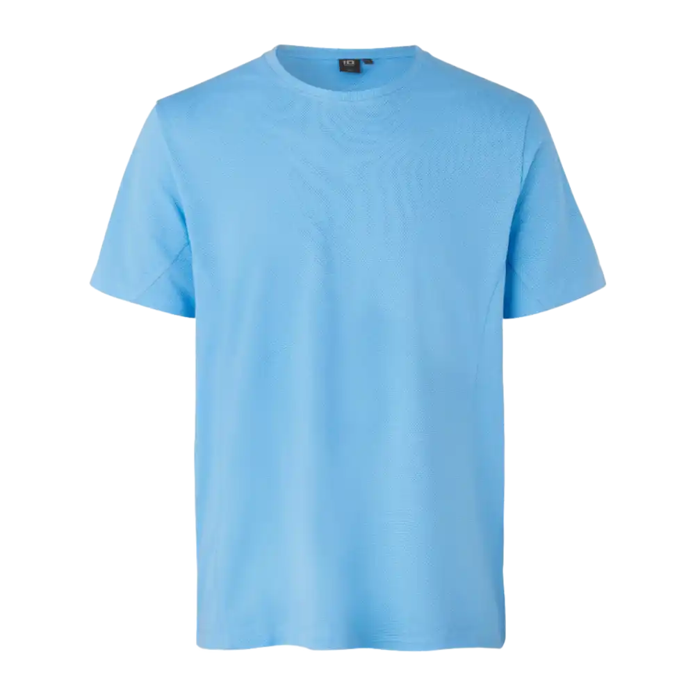 IDÂŽ T-shirt Lyocell 0528 Light Blue â kevyt ja antibakteerinen miesten T-paita omalla logolla, TENCELâ˘-kuitua ja kierrätyspolyesteriä