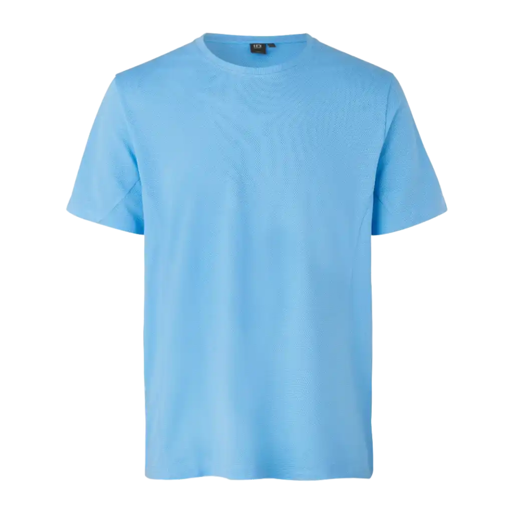 ID® T-shirt Lyocell 0528 Light Blue – kevyt ja antibakteerinen miesten T-paita omalla logolla, TENCEL™-kuitua ja kierrätyspolyesteriä