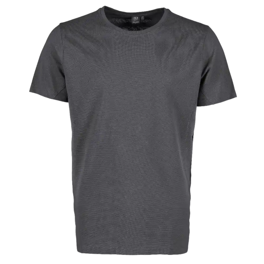 ID® T-shirt Lyocell 0528 Silver Grey – miesten T-paita omalla logolla, TENCEL™-lyocellista ja kierrätyspolyesteristä, OEKO-TEX® Recycled sertifioitu