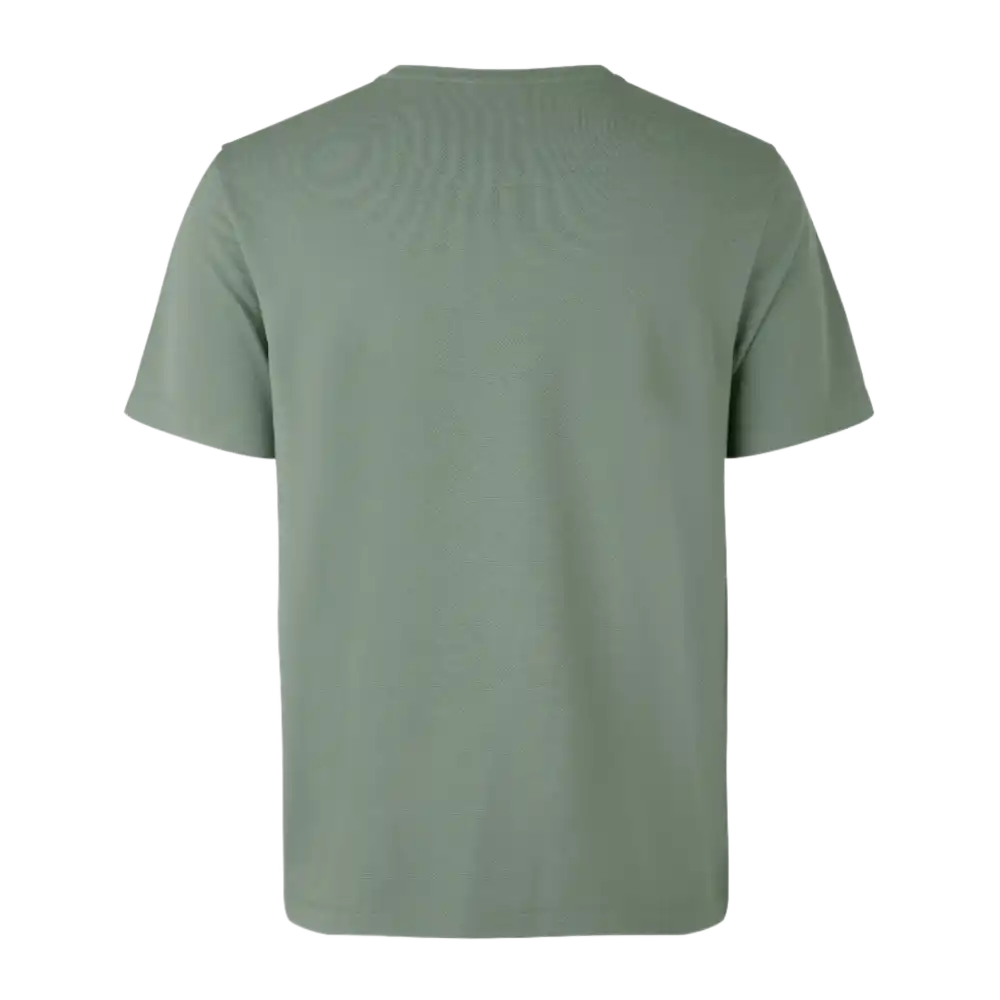 IDÂŽ T-shirt Lyocell 0528 Dusty Green â ekologinen ja hengittävä miesten T-paita logolla, TENCEL⢠Lyocell ja 60 °C pesun kestävyys takaa