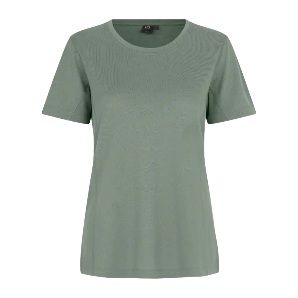 Dusty green ID® T-shirt Lyocell 0529 – laadukas naisten T-paita painettuna omalla logolla
