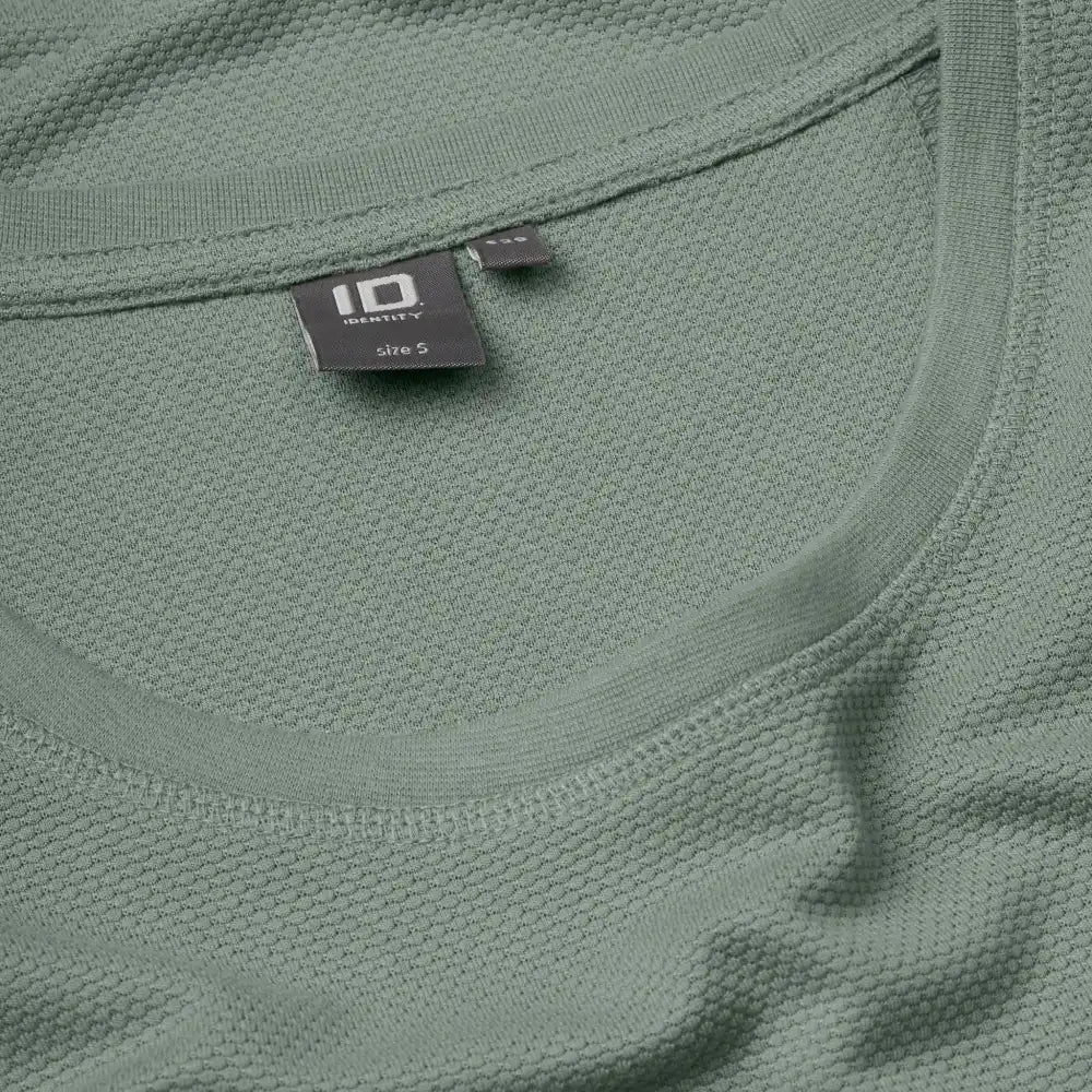 Dusty green ID® T-shirt Lyocell 0529 – laadukas naisten T-paita painettuna omalla logolla - tupla sauma ja laadukas kaulus