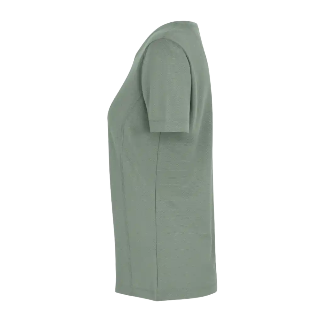 Dusty green ID® T-shirt Lyocell 0529 – laadukas naisten T-paita painettuna omalla logolla - sivukuva