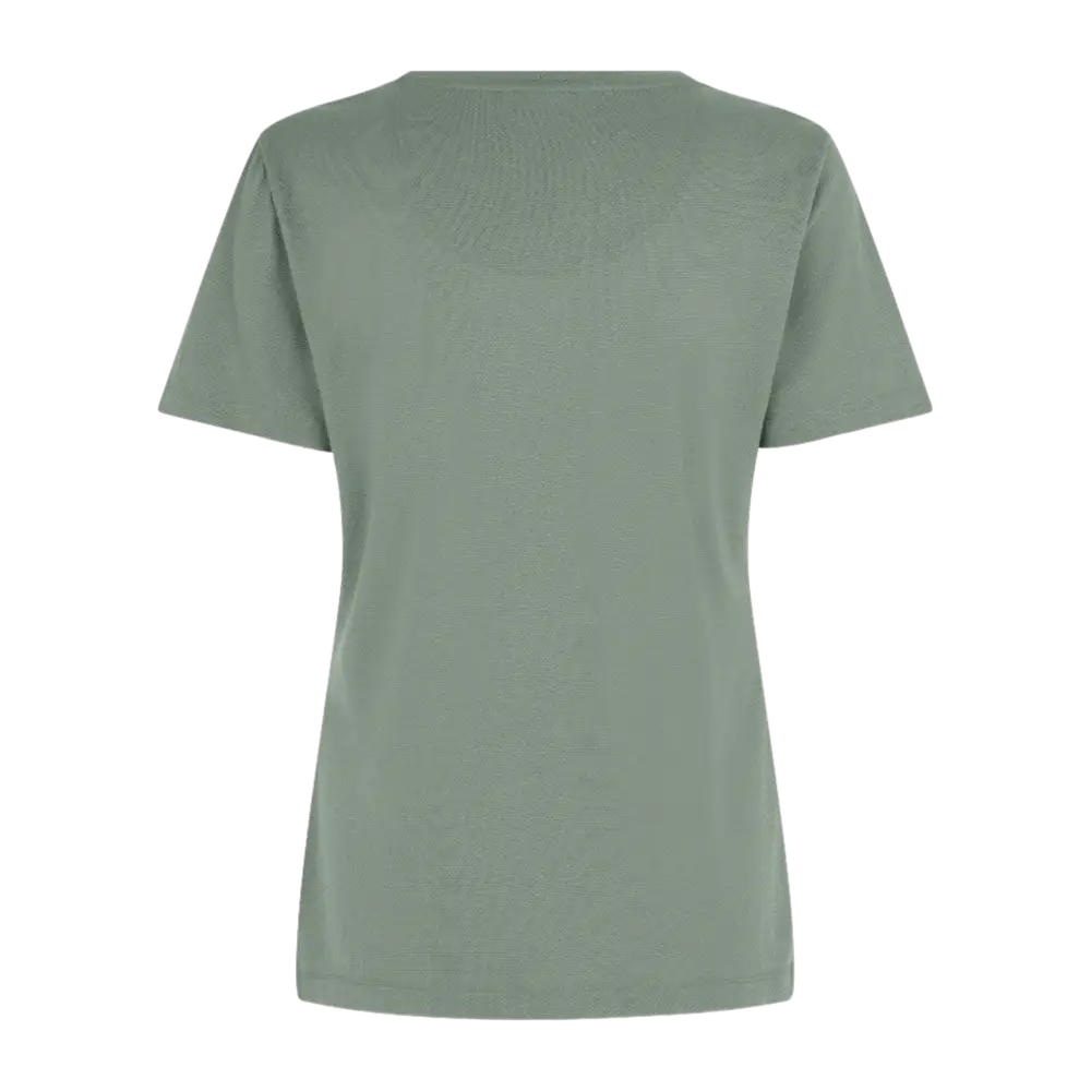 Dusty green ID® T-shirt Lyocell 0529 – laadukas naisten T-paita painettuna omalla logolla - kuva takaa