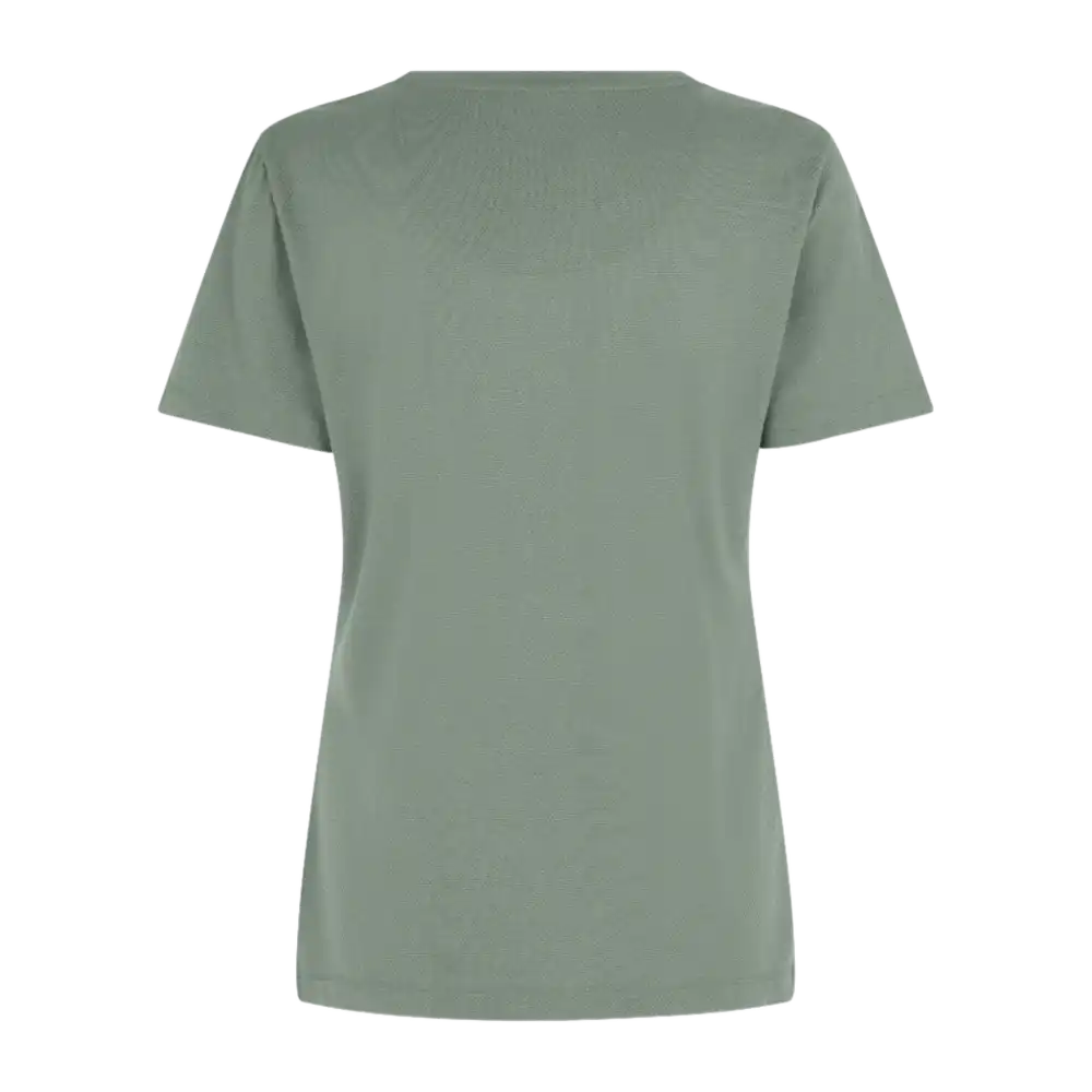 Dusty green ID® T-shirt Lyocell 0529 – laadukas naisten T-paita painettuna omalla logolla - kuva takaa