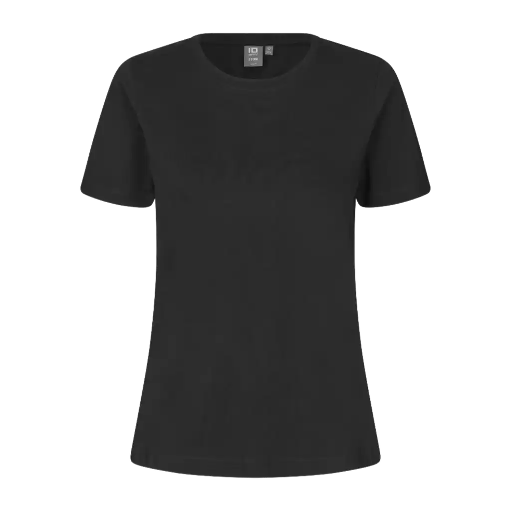 ID® T-TIME® 0511 naisten T-paita musta – OEKO-TEX®-sertifioitu T-paita omalla logolla