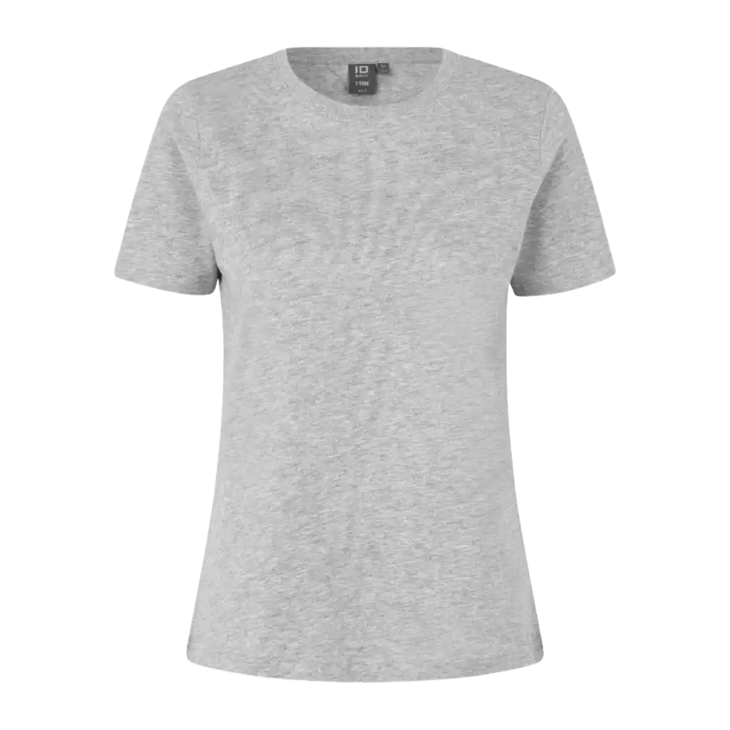 ID® T-TIME® 0511 naisten T-paita harmaa meleerattu – laadukas T-paita omalla logolla