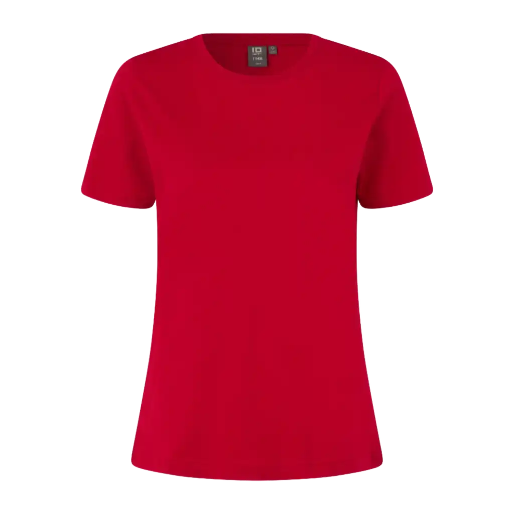 ID® T-TIME® 0511 naisten T-paita punainen – logopainatus Water Transfer