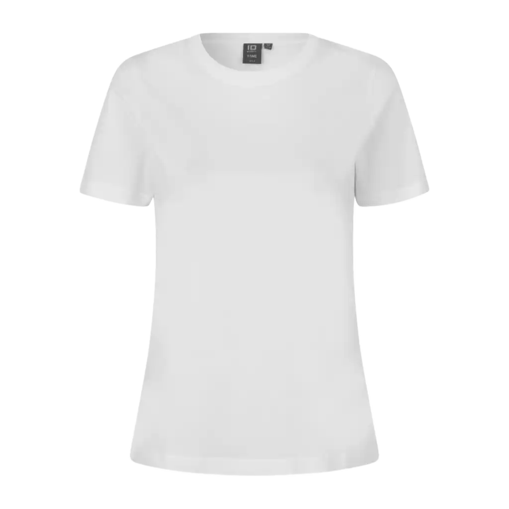 ID® T-TIME® 0511 naisten T-paita valkoinen – yrityksen T-paita omalla logolla