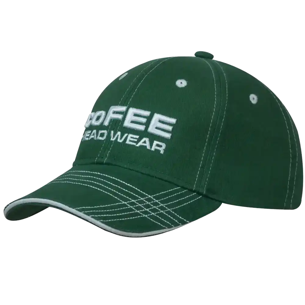 Trendy kontrasti lippis brodeerattuna omalla logolla, vÀri Bottle green