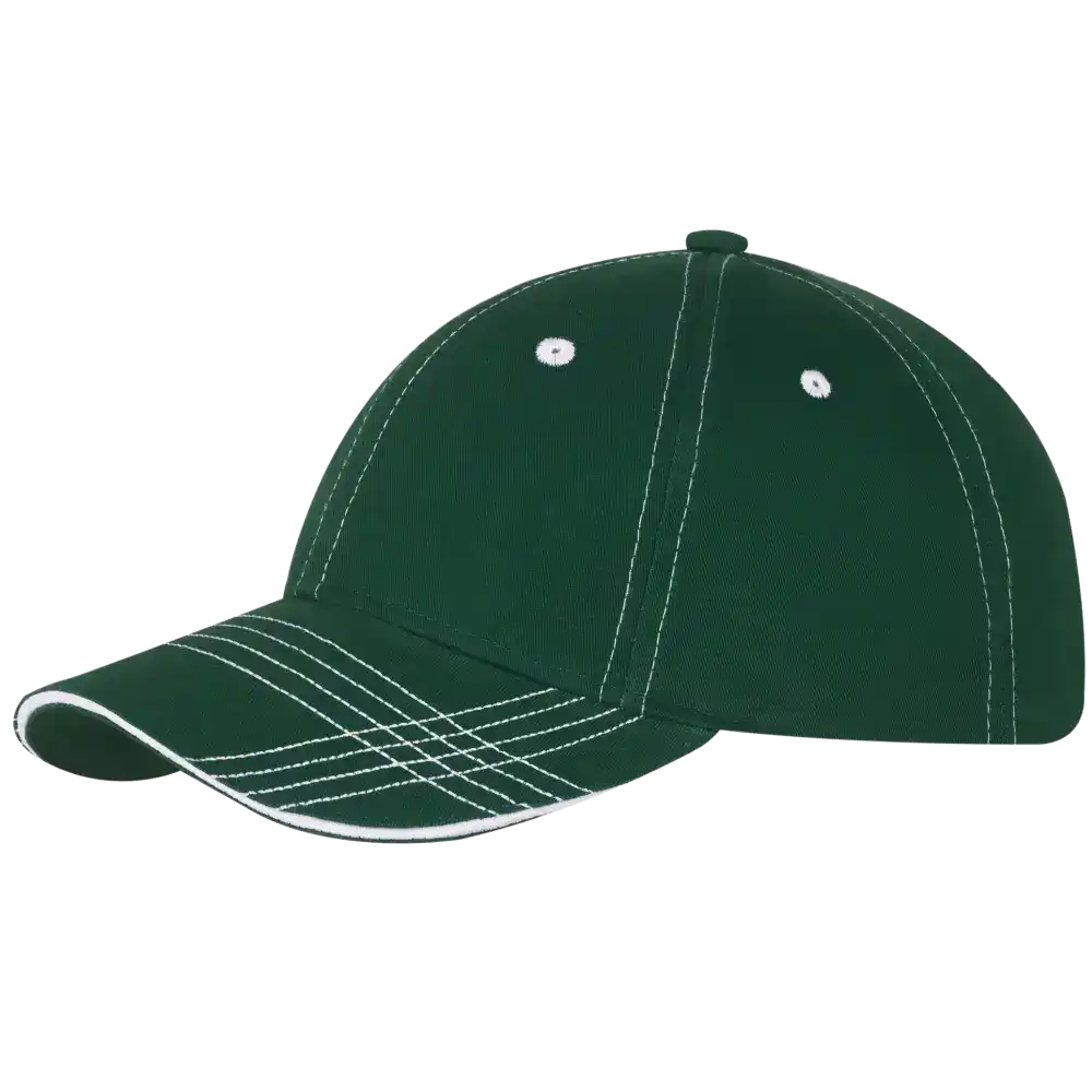 Trendy kontrasti lippis omalla logolla, vÀri Bottle green