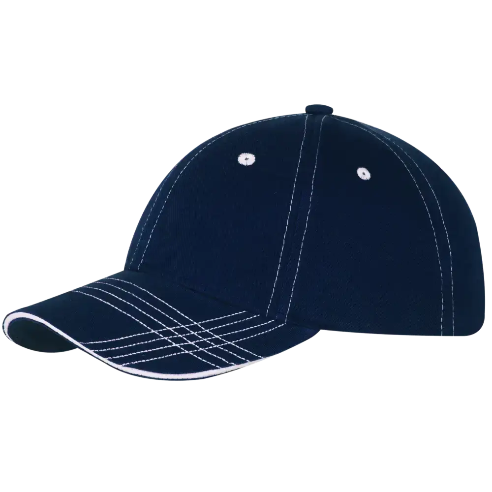Trendy kontrasti lippis omalla logolla, väri Navy