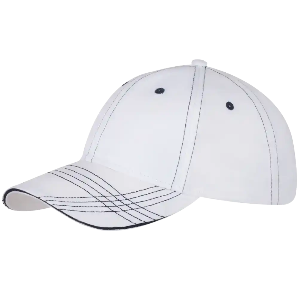 Trendy kontrasti lippis omalla logolla, vÀri Valkoinen