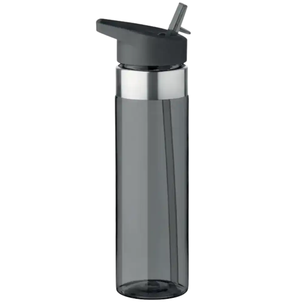 Harmaa läpikuultava SICILIA Tritan -juomapullo (650 ml) – moderni henkilöstölahja