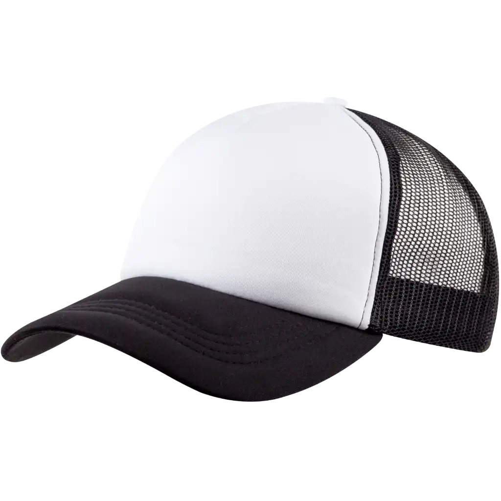 Trucker lippis musta/valkoinen omalla logolla-ZigiZagi