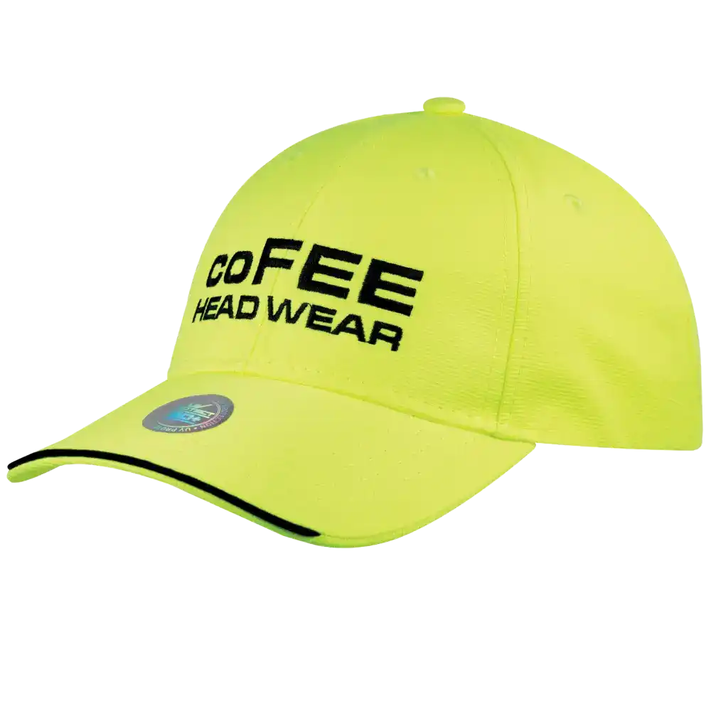 Esimerkki oman logon brodeerauksesta UV-suojalippiksessä