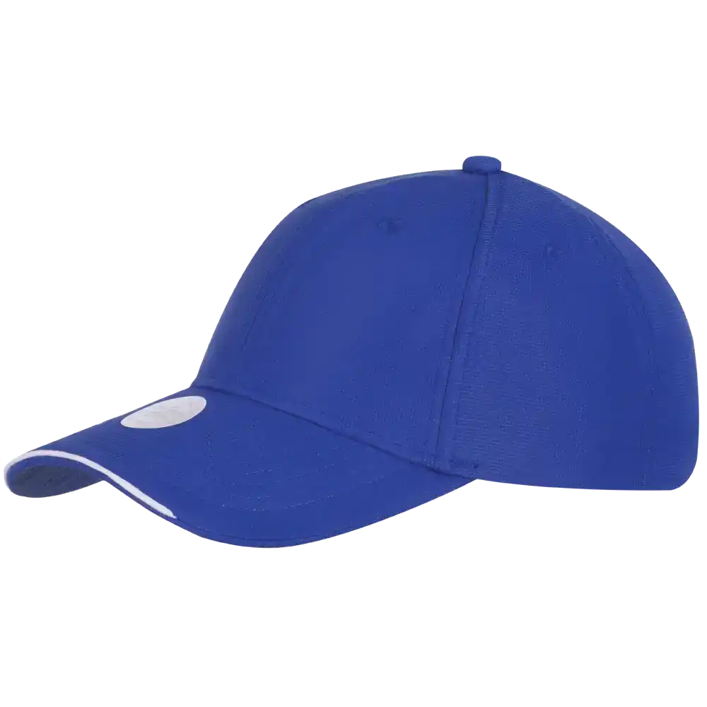 Sininen U.V. Protection lippis omalla logolla tai tekstillä