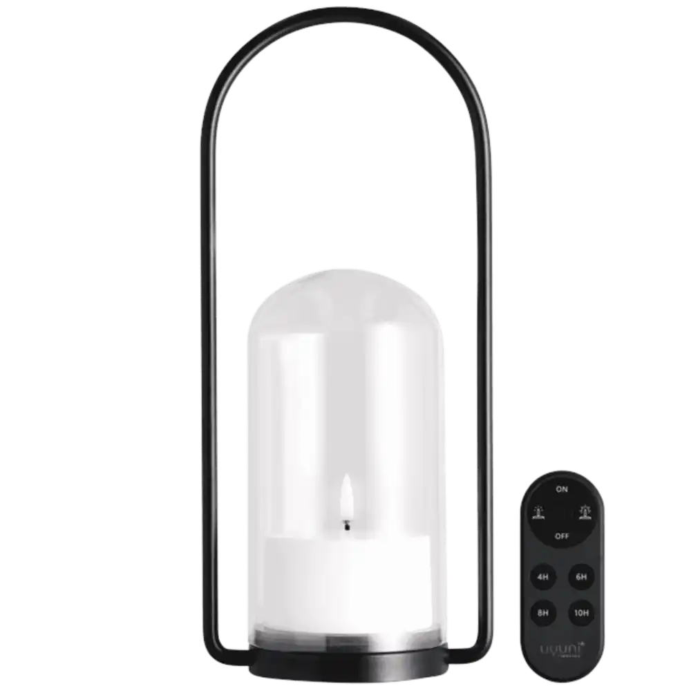 Uyuni Outdoor Lyhty 2.0 -setti: lyhty, LED-kynttilĂ€ ja kaukosÀÀdin â upea yrityslahja