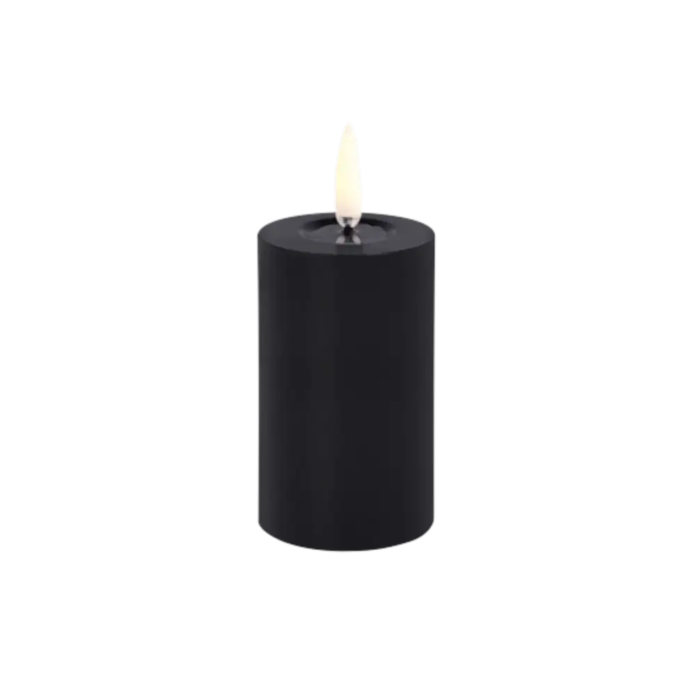 Musta Uyuni 'Melted' LED-pöytäkynttilä (5x7.5cm) aidolla 3D-liekillä