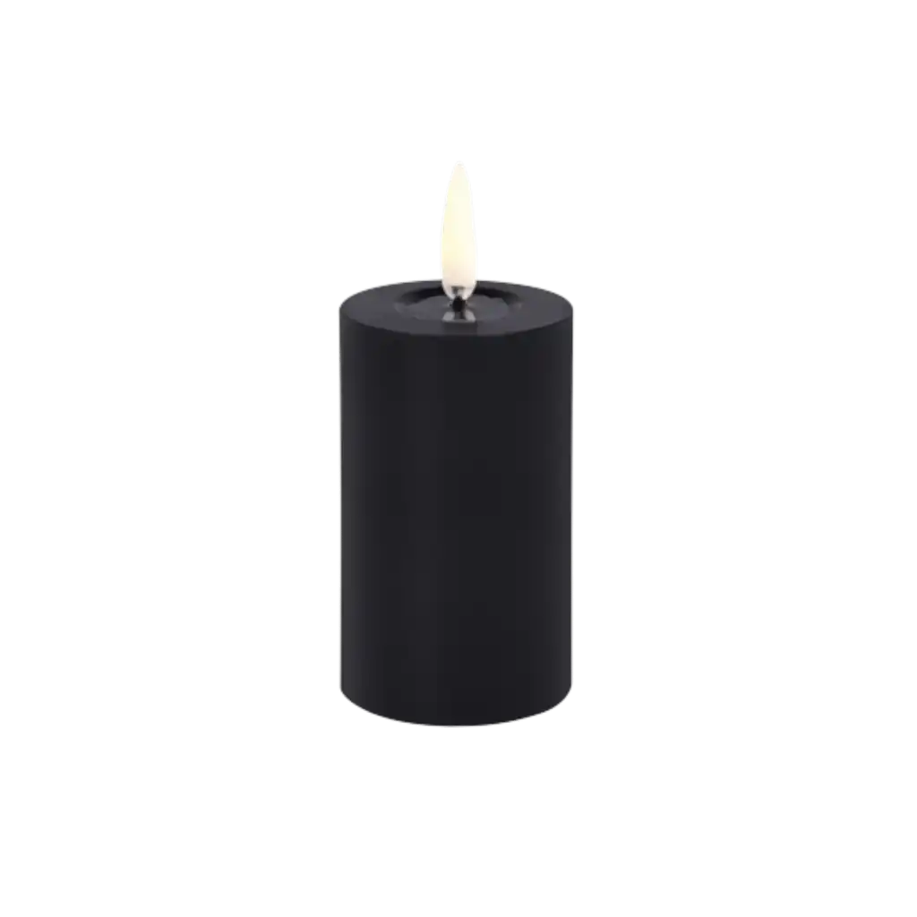 Musta Uyuni 'Melted' LED-pöytäkynttilä (5x7.5cm) aidolla 3D-liekillä