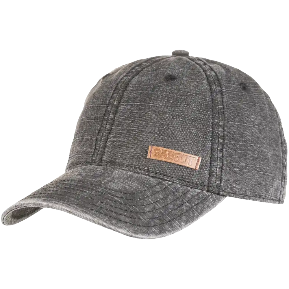 Esimerkki lippis omalla logolla. Logo tehty nahkamerkillä. Kuvassa Vintage lippis.