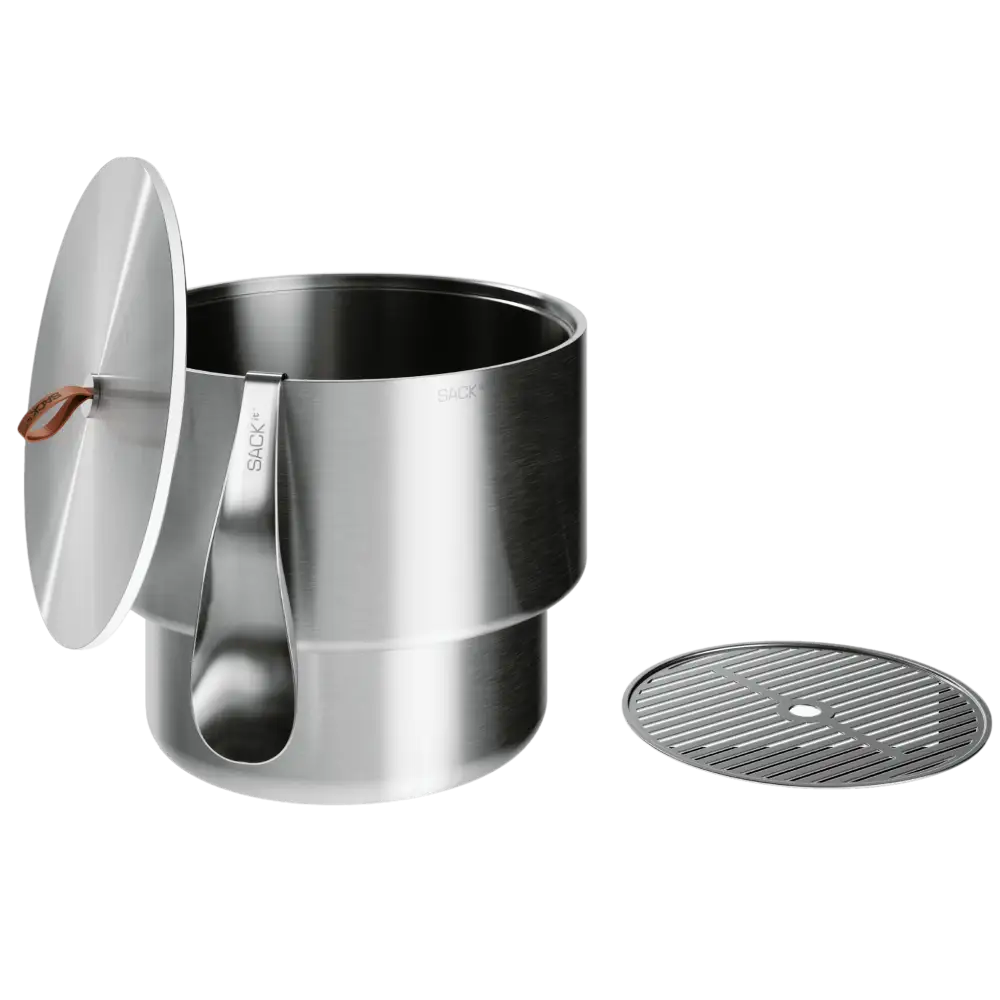 SACKit Wine Bucket Ă22 tarvikkeineen: kansi, koukku, lusikka ja pohjaritilĂ€