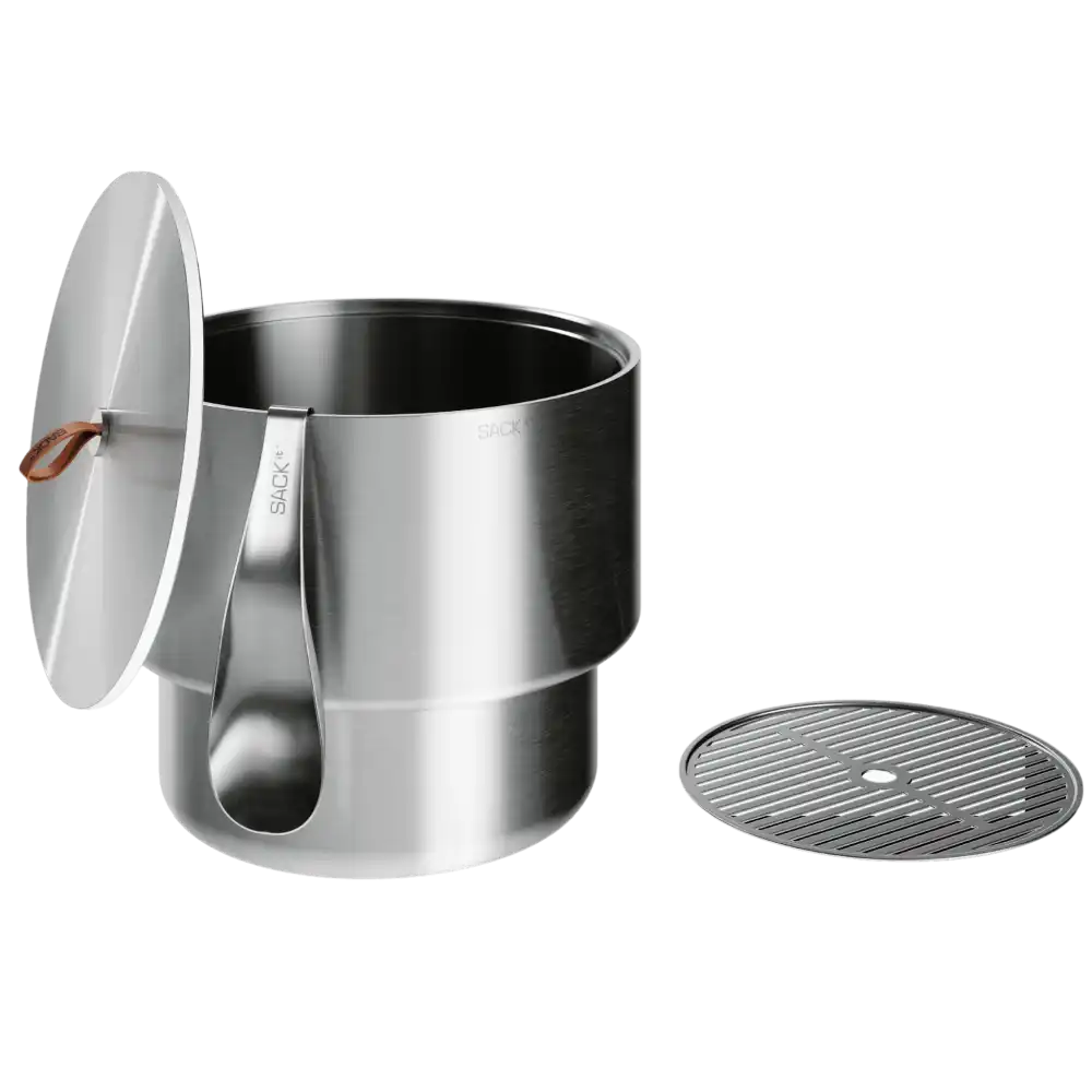 SACKit Wine Bucket Ø22 tarvikkeineen: kansi, koukku, lusikka ja pohjaritilä