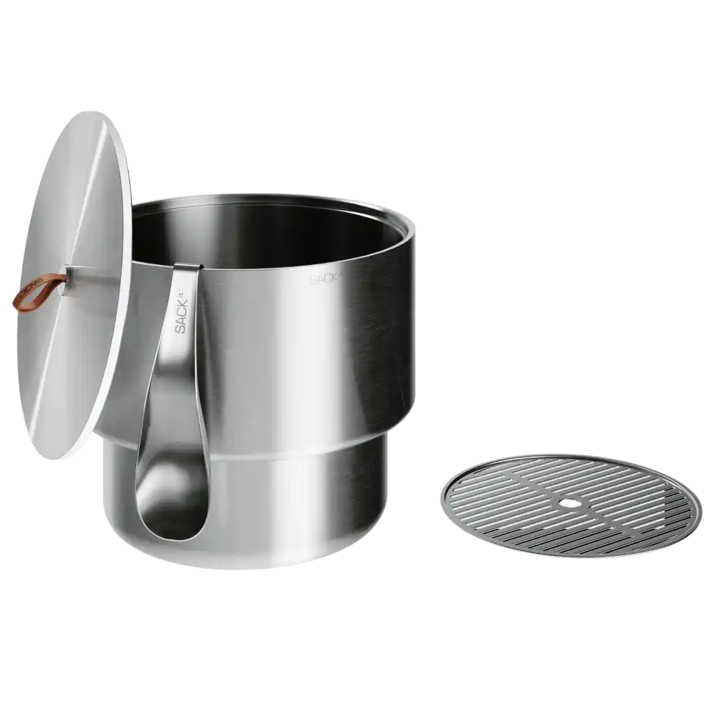 SACKit Wine Bucket Ø22 tarvikkeineen: kansi, koukku, lusikka ja pohjaritilä