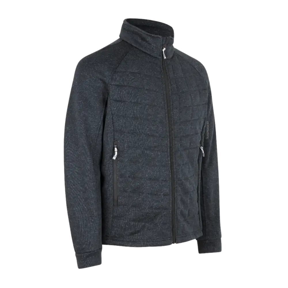 Takki omalla painatuksella - ID -FLEECE TAKKI QUILTED Anthracite melange - ZigiZagi