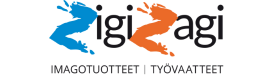 Lukee Zigi Zagi Imago Work. Logo jossa Z kirjaimet isolla. ensimmäinen Z on sininen ja toinen oranssi. Muut kirjaimet mustia.
