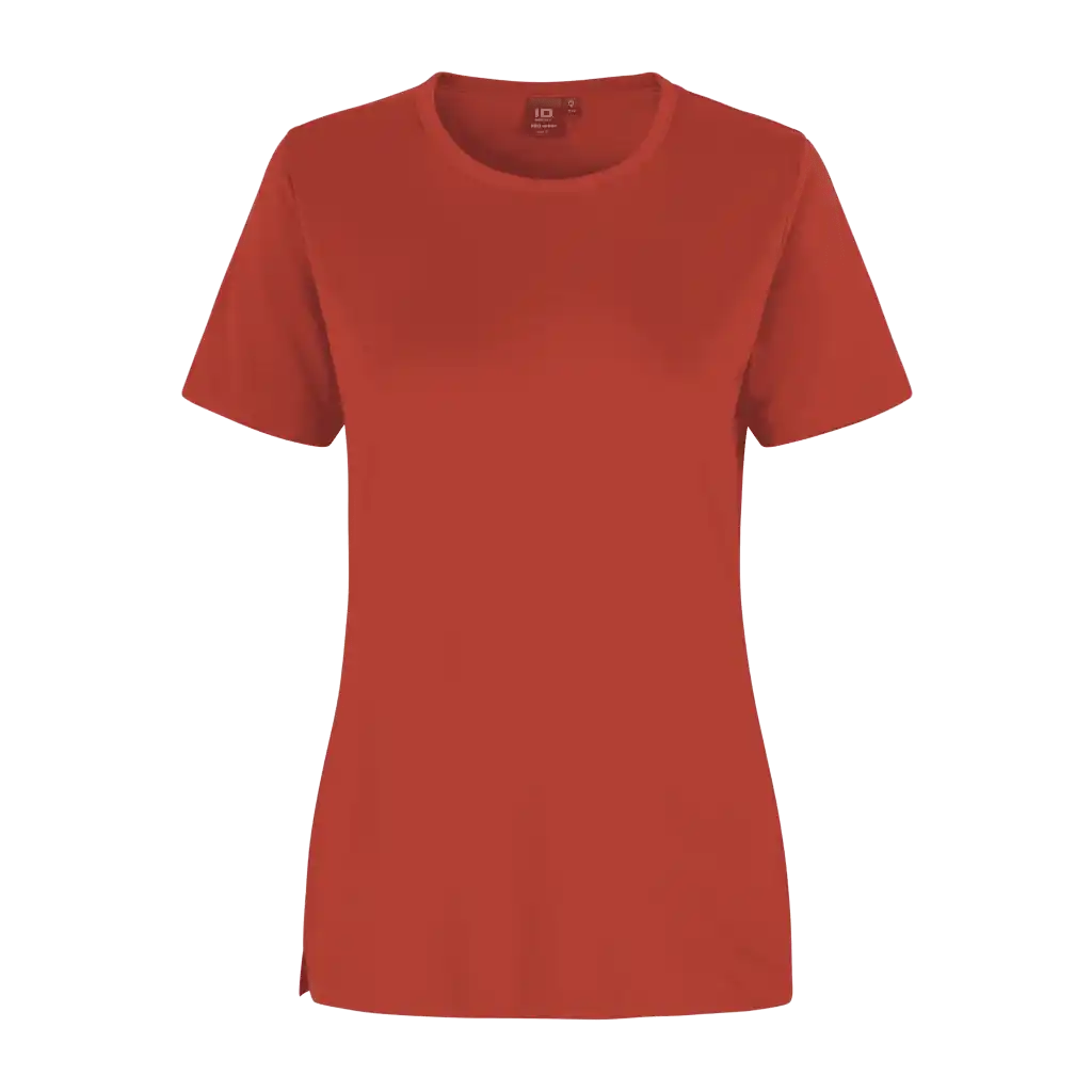 Coral PRO Wear naisten T-paita ID® 0312 – korallinpunainen t-paita painettuna logolla