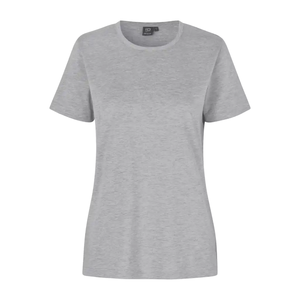 Grey Melange PRO Wear naisten T-paita ID® 0312 – meleerattu harmaa t-paita logopainatuksella